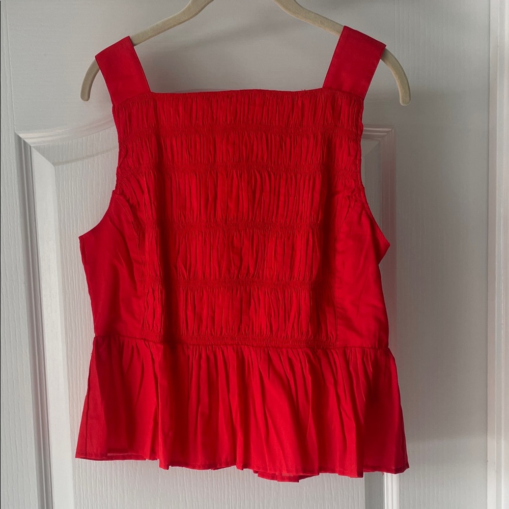 J Crew Red Sleeveless Women's Top